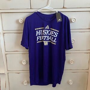 NWT University of Washington Huskies Adidas Purple Tee